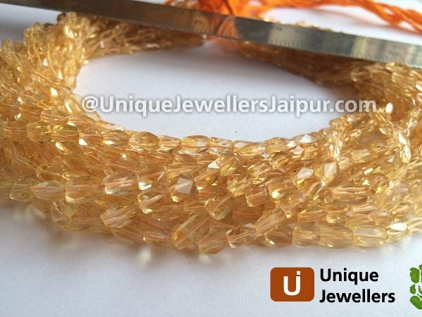 Citrine Faceted Oval Beads